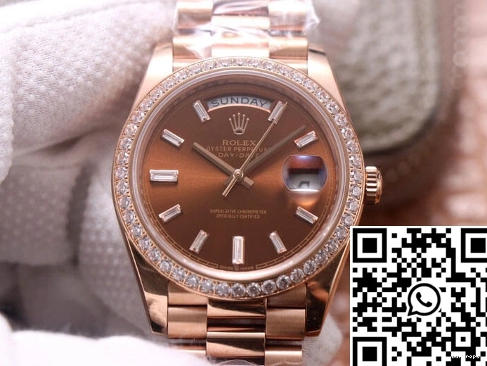 Color Rolex Dial Factory Unique Chocolate EW Diamond 974 Day-Date M228345RBR-0006 0709
